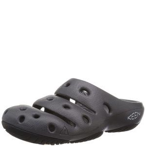KEEN Women's Yogui Comfortable Slip On Lightweight Clogs, Magnet/Black, 10